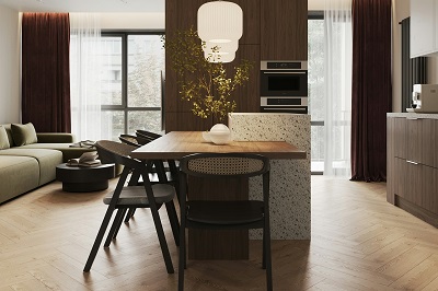 Nowoczesna kuchnia w zabudowie